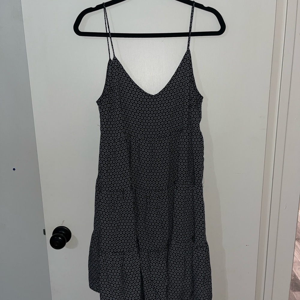 H&M Black and White Geometric Mini Dress